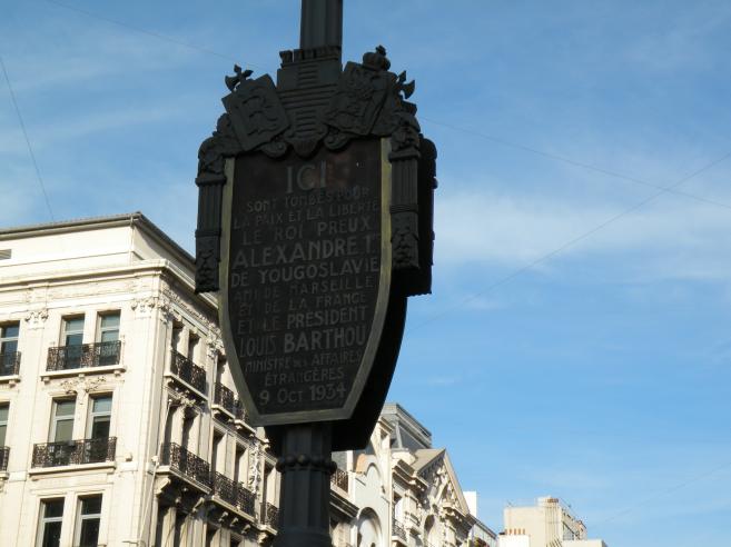  plaque commémoative du 9 octobre 1934, Canebière